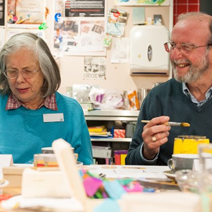 A communities session in the studio