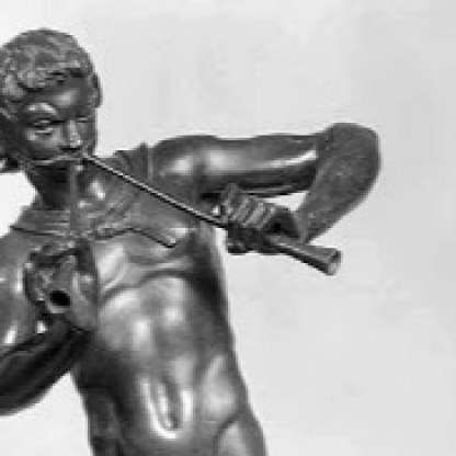 M.36-1997 - satyr playing his double pipe